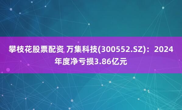 攀枝花股票配资 万集科技(300552.SZ)：2024年度净亏损3.86亿元