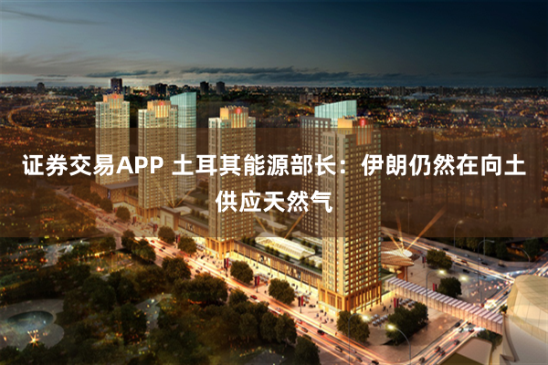 证券交易APP 土耳其能源部长：伊朗仍然在向土供应天然气