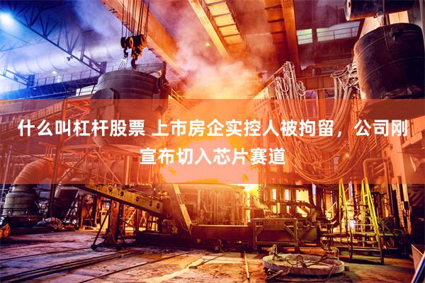 什么叫杠杆股票 上市房企实控人被拘留，公司刚宣布切入芯片赛道
