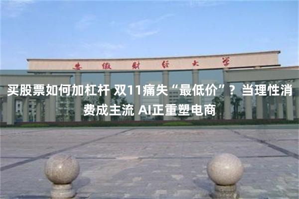 买股票如何加杠杆 双11痛失“最低价”?当理性消费成主流 AI正重塑电商